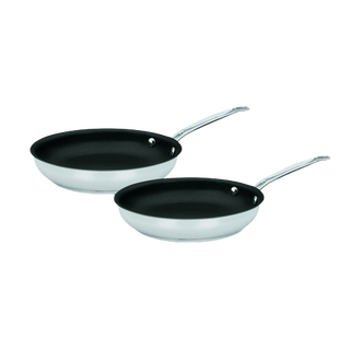 Chef's Classic Stainless Set of 2 Non-Stick Skillets (9" Skillet & 11" Skillet)