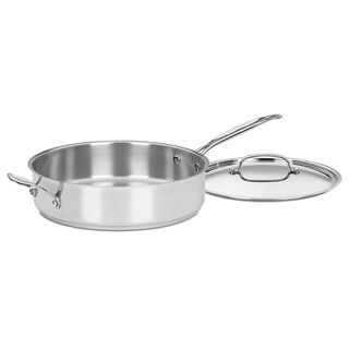 Chef's Classic™ Stainless 5.5 Quart Sauté Pan with Helper Handle & Cover