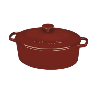 Chefs Classic Enameled Cast Iron Cookware 5.5 Quart Oval Covered Casserole
